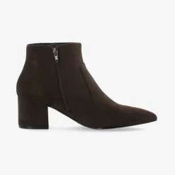 Bianco Biadevived Ankle Boot Suede Dark Brown W