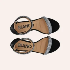 Bianco Bialisbon Rhinestone Faux Suede Black W
