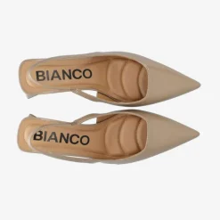 Bianco Biamaralyn Slingback Patent Nougat W
