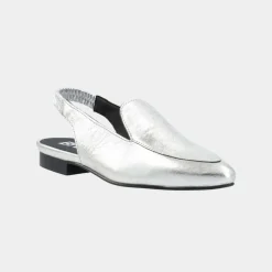 Bianco Biatracey Slingback Metallic Leather Silver W