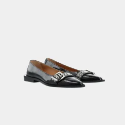 Bianco Biavictoria Bucklet Ballet Flat Black W