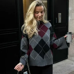 BYIC BoletteIC Pullover Grey Argyle