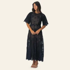 BYIC ElinorIC Lace Long Dress Vintage Black