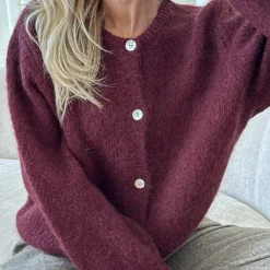 BYIC Idaic Cardigan Bordeaux