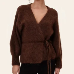BYIC IdaIC Wrap Cardigan Dark Brown