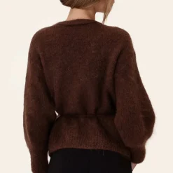BYIC IdaIC Wrap Cardigan Dark Brown