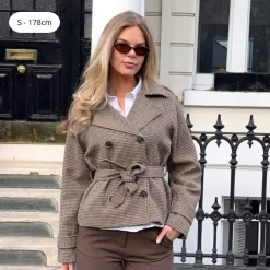 BYIC VeraIC Trenchcoat Brown Checks