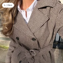 BYIC VeraIC Trenchcoat Brown Checks