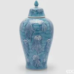 EDG Contenitore Decorativo Medusa White / Blue