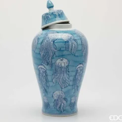 EDG Contenitore Decorativo Medusa White / Blue