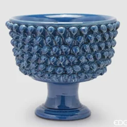 EDG H31 Vaso Fenice Picna Ciotola Con Piede Blue