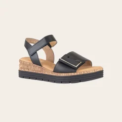 Gabor Sandal Sort M/Hæl W