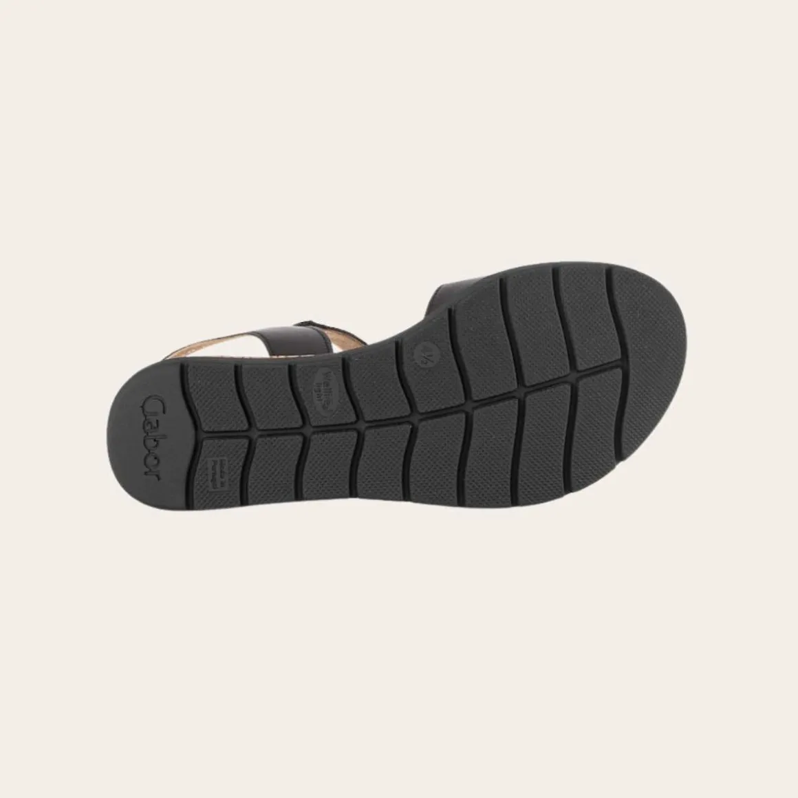 Gabor Sandal Sort M/Hæl W