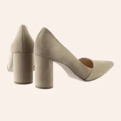 Høgl Pumps Semsket Skinn Taupe W