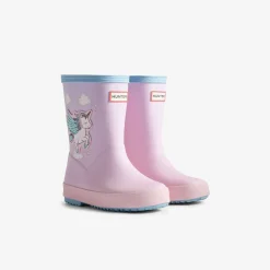 Hunter Kids First Unicorn Print Boot Blue Frost/Parfait Pink