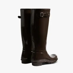 Hunter Original Tall Gloss Boots Chocolate Brown