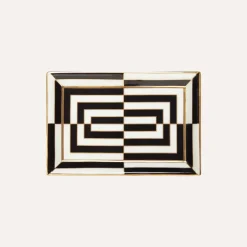 Jonathan Adler Op Art Square Rectannley Black/White