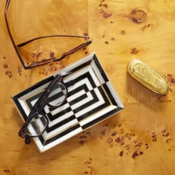 Jonathan Adler Op Art Square Rectannley Black/White