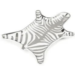 Jonathan Adler Silver Zebra Stacking Dish
