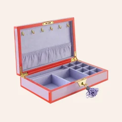 Jonathan Adler Tiger Lacquer Jewelry Box Lavender