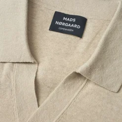 Mads Nørgaard Cotton Lino Theo Polo Knit Castle Wall