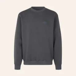 Mads Nørgaard Standard Crew Logo Sweat Asphalt
