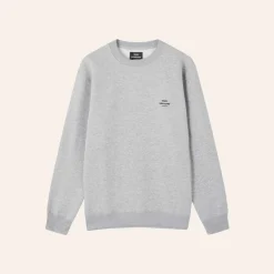 Mads Nørgaard Standard Crew Logo Sweat Grey Melange