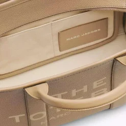 Marc Jacobs Leather Tote Bag Medium Camel