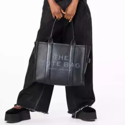 Marc Jacobs Leather Tote Bag Large Svart