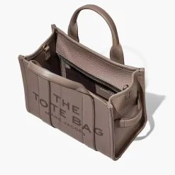 Marc Jacobs Leather Tote Bag Medium Cement
