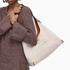 Marc Jacobs The Belted Sack Canvas Leather Beige/Argan Oil