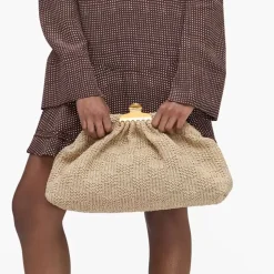 Marc Jacobs The Claw Clip Clutch Medium Natural