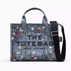 Marc Jacobs The Trompe L'Oeil Trinket Canvas Medium Tote Bag Wash Multi