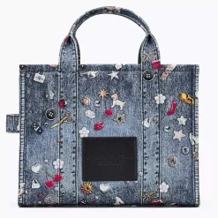 Marc Jacobs The Trompe L'Oeil Trinket Canvas Medium Tote Bag Wash Multi