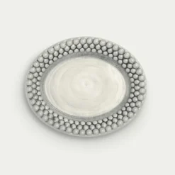 Mateus Bubbles Plate Grey 20x16