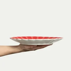 Mateus Oyster Plate 28cm Red Painted