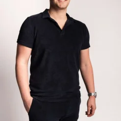 Monel Marius Terry Polo Navy