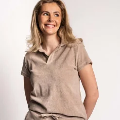 Monel Mina Terry Polo Mocca