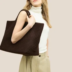 Naghedi St Barths Large Tote Chocolate