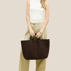 Naghedi St Barths Large Tote Chocolate