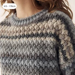 Noella Gio Knit Sweater Light Grey Mix