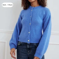 Noella Kae Knit Cardigan Dove Blue