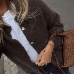 Noella Kae Knit Cardigan Chocolate