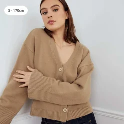 Noella Lenyx Knit Cardigan Timber Brown Melange