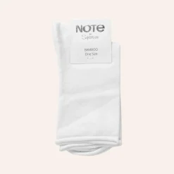 Note Woman Bamboo Roll Top Hvit 36-41