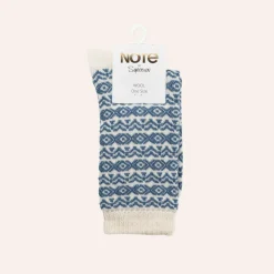 Note Woman Ullsokker Jeansblue 36-41