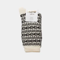 Note Woman Ullsokker Offwhite/black 36-41
