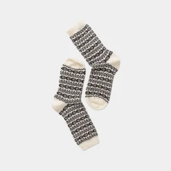 Note Woman Ullsokker Offwhite/black 36-41