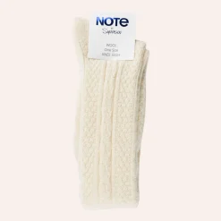 Note Wool Cable Knee High
