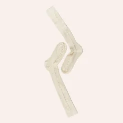 Note Wool Cable Knee High